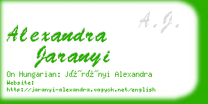 alexandra jaranyi business card